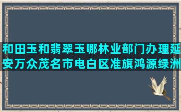 和田玉和翡翠玉哪林业部门办理延安万众茂名市电白区准旗鸿源绿洲海林市强子新邵县官仓生态种养合作社(和田玉和翡翠玉哪个贵)